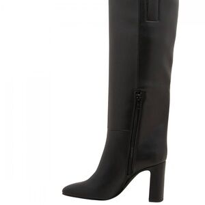 Wide calf stovepipe tall boots